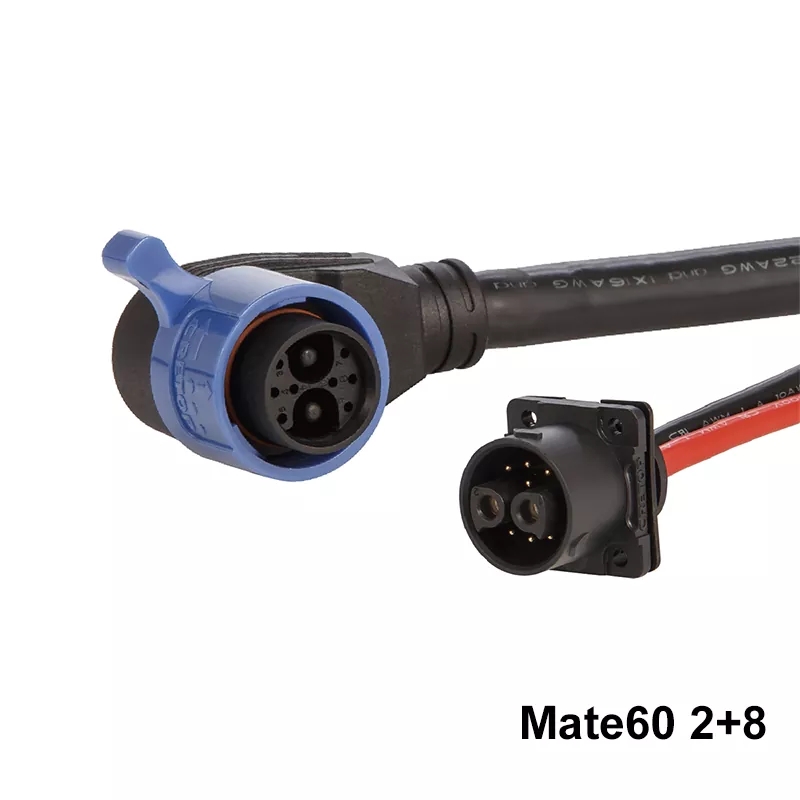 Conector de bateria para scooter elétrica de 2 + 8 pinos