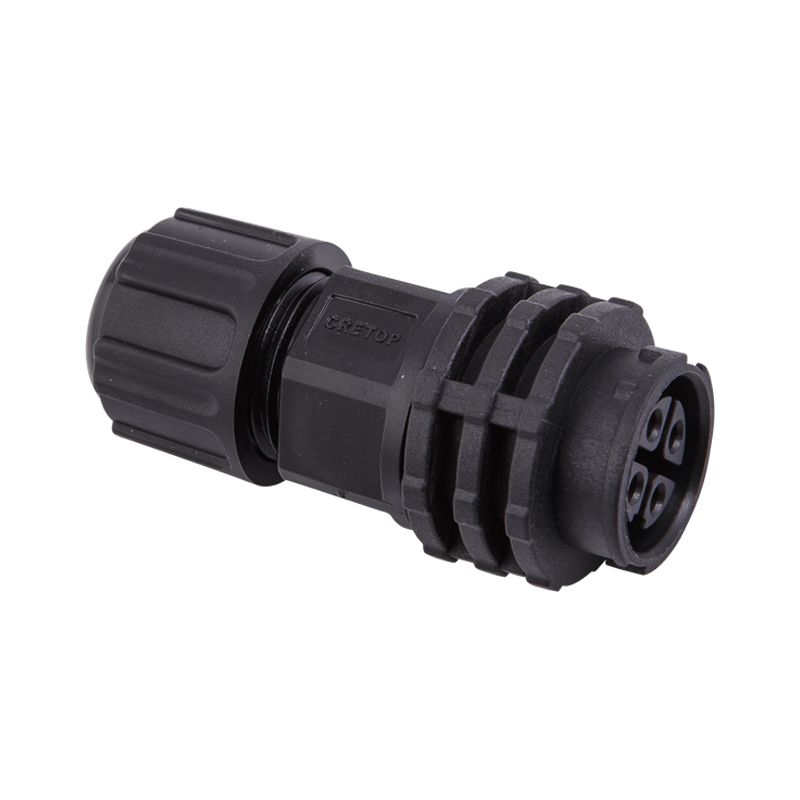 Fêmea masculina impermeável preta do conector do diodo emissor de luz IP67 de RGBW 5Pin