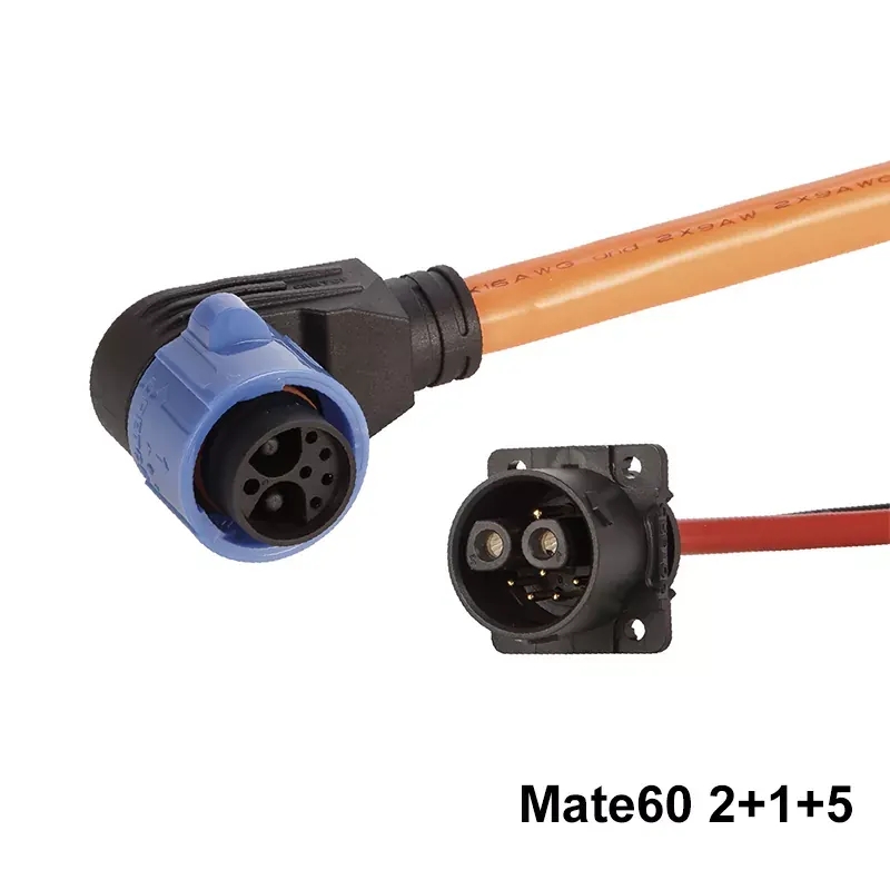 Conector de bateria para motocicleta elétrica de 2 + 1 + 5 pinos